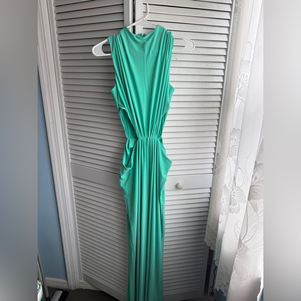 Express Green Cut-Out Jumpsuit